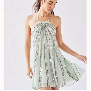 Free People Jen’s Pirate Booty Starburst Mini Halter Dress